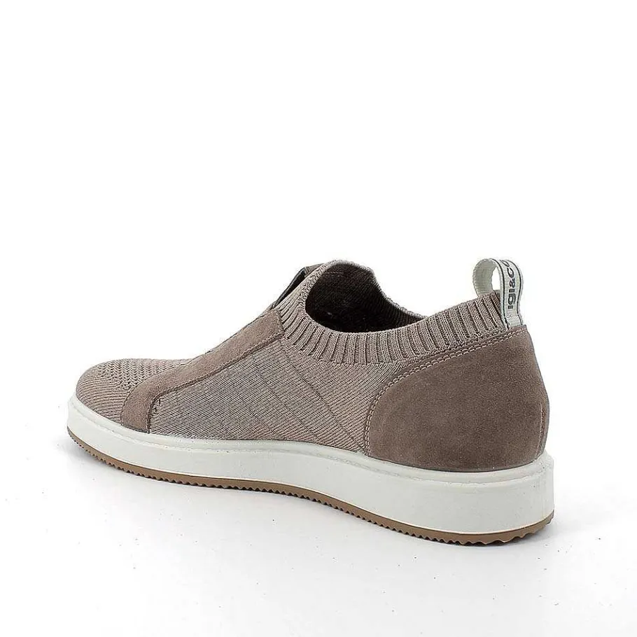 Man Igi&Co Moccasins And Flat Shoes-Beige Men'S Slip On
