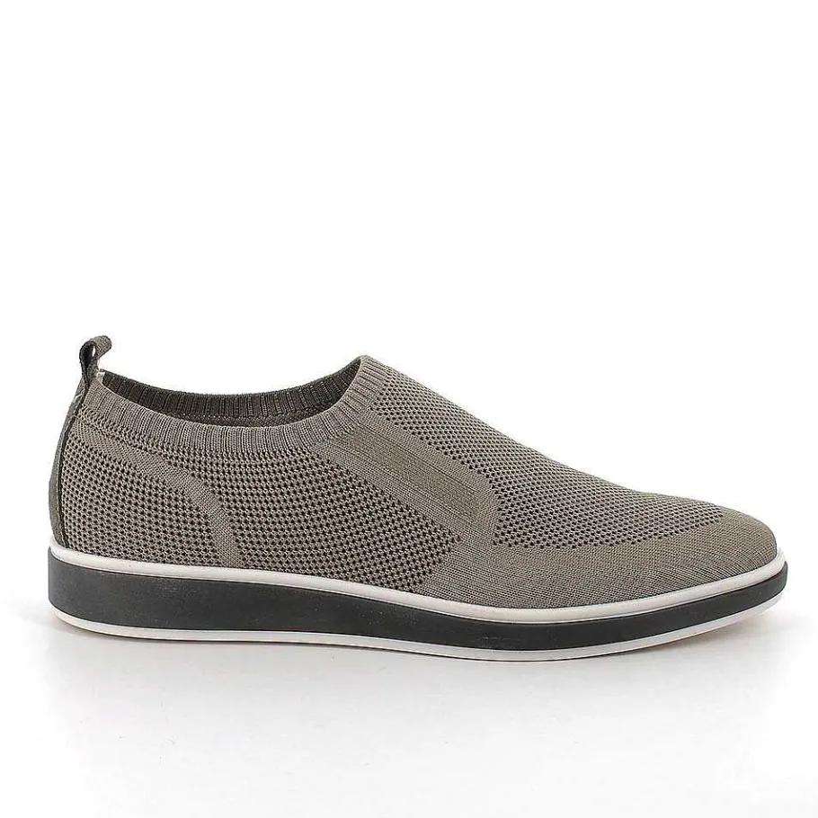 Man Igi&Co Moccasins And Flat Shoes-Beige Men'S Slip On Sock