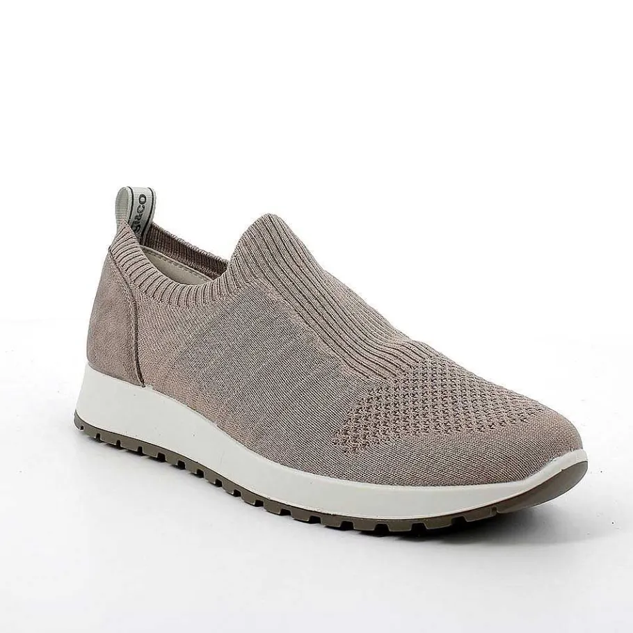 Man Igi&Co Moccasins And Flat Shoes-Beige Men'S Sock Sneakers