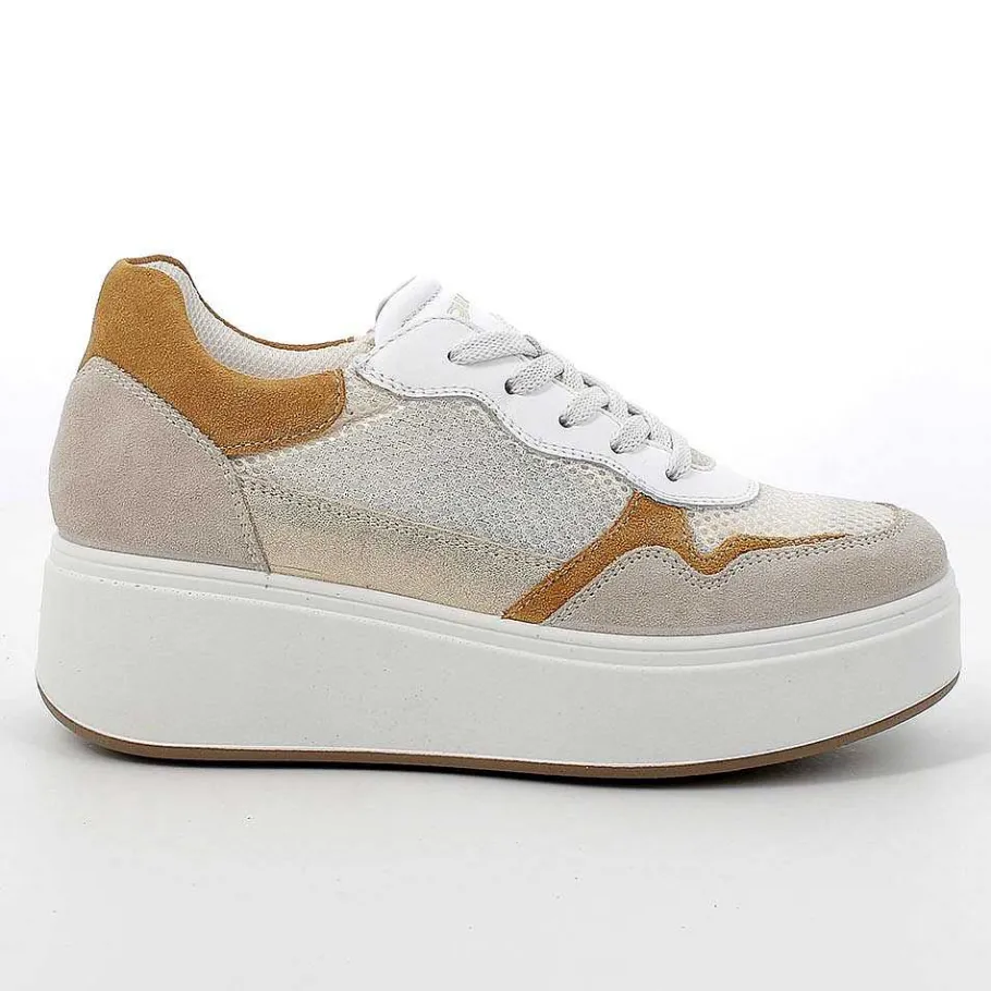 Woman Igi&Co Wedges-Beige Women'S Wedge Sneakers