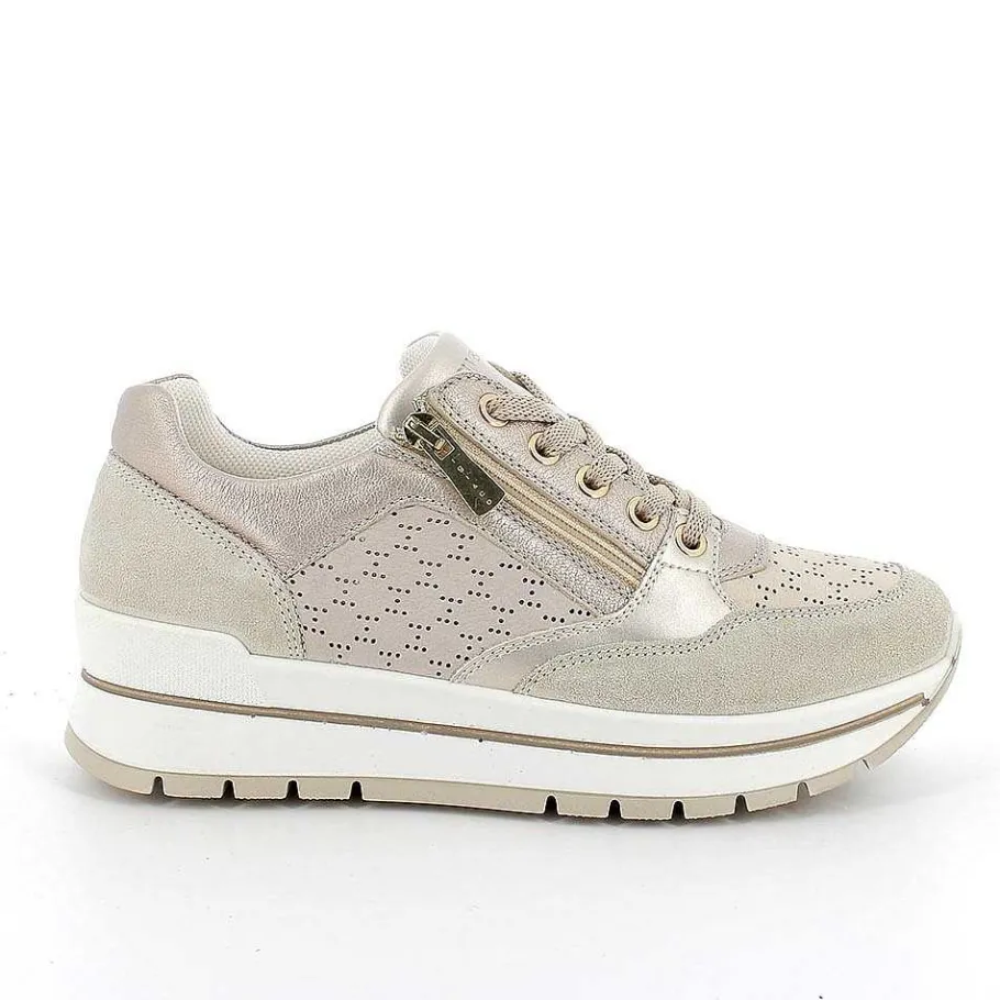 Woman Igi&Co Sneakers-Beige-Cream Women'S Leather Sneakers
