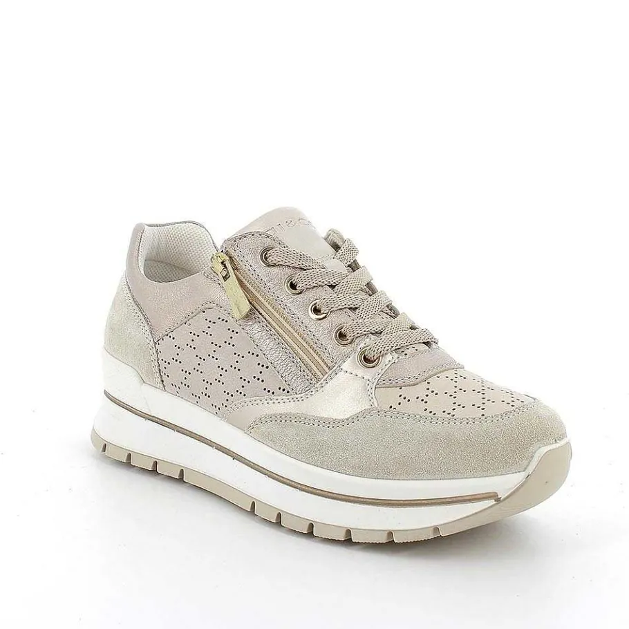 Woman Igi&Co Sneakers-Beige-Cream Women'S Leather Sneakers