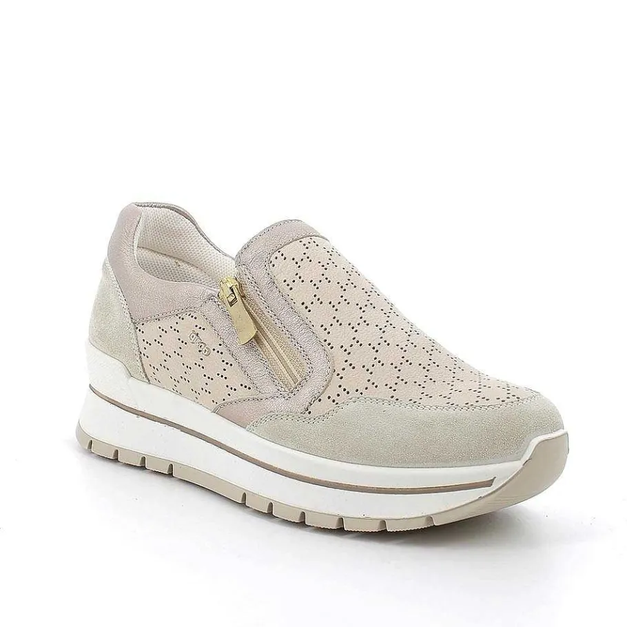 Woman Igi&Co Sneakers-Beige-Cream Women'S Leather Sneakers