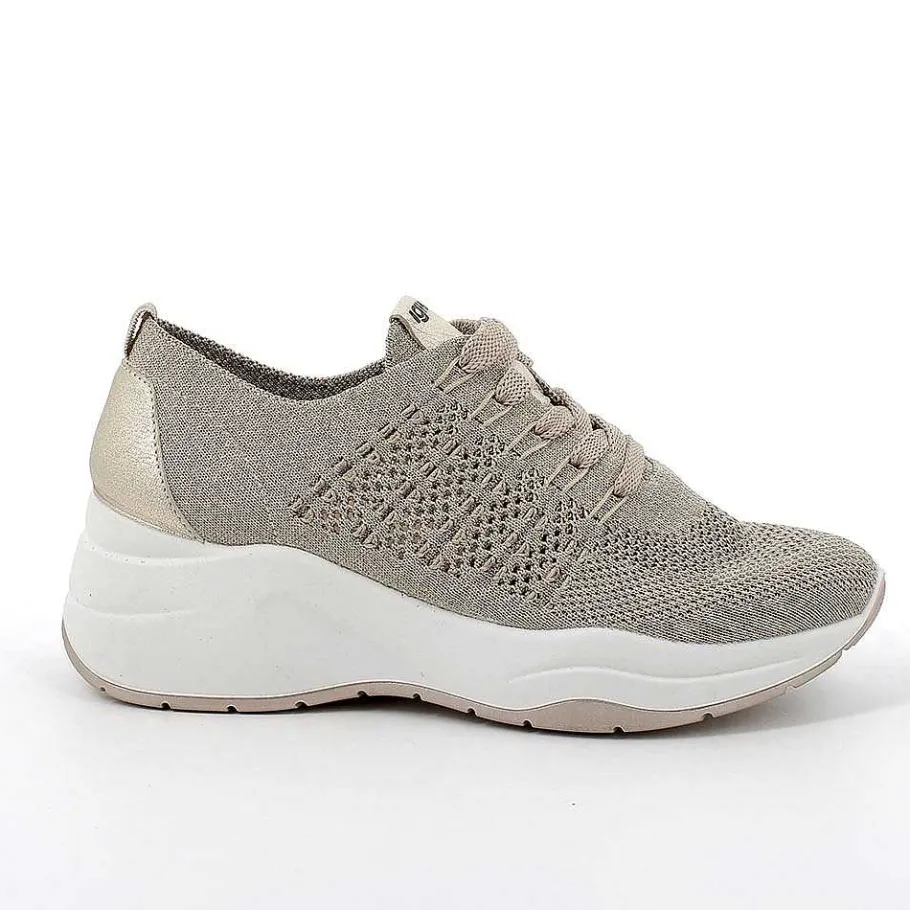 Woman Igi&Co Wedges-Beige-Platinum Women'S Wedge Sneakers