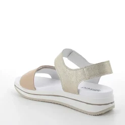 Woman Igi&Co Wedges-Beige-White Women'S Leather Wedge Sandals