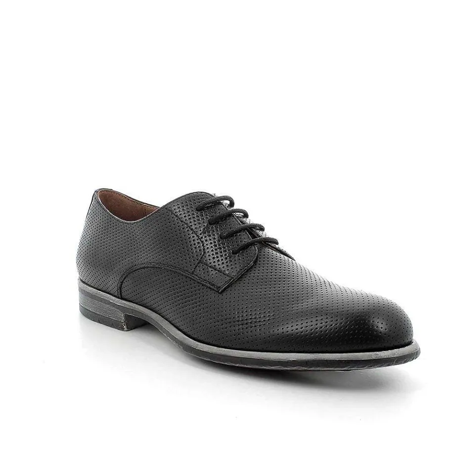 Man Igi&Co Lace Up-Black Men'S Leather Lace-Ups