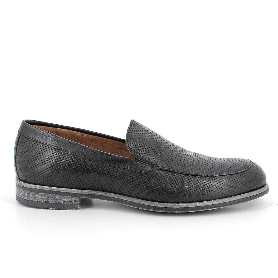 Man Igi&Co Moccasins And Flat Shoes-Black Men'S Leather Loafers