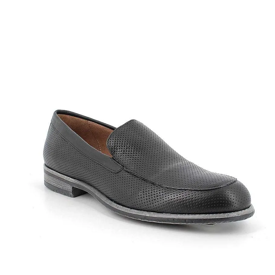 Man Igi&Co Moccasins And Flat Shoes-Black Men'S Leather Loafers