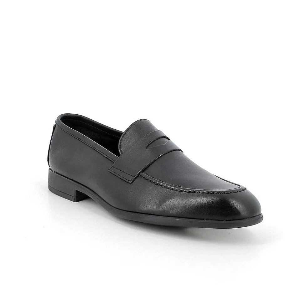 Man Igi&Co Moccasins And Flat Shoes-Black Men'S Leather Loafers