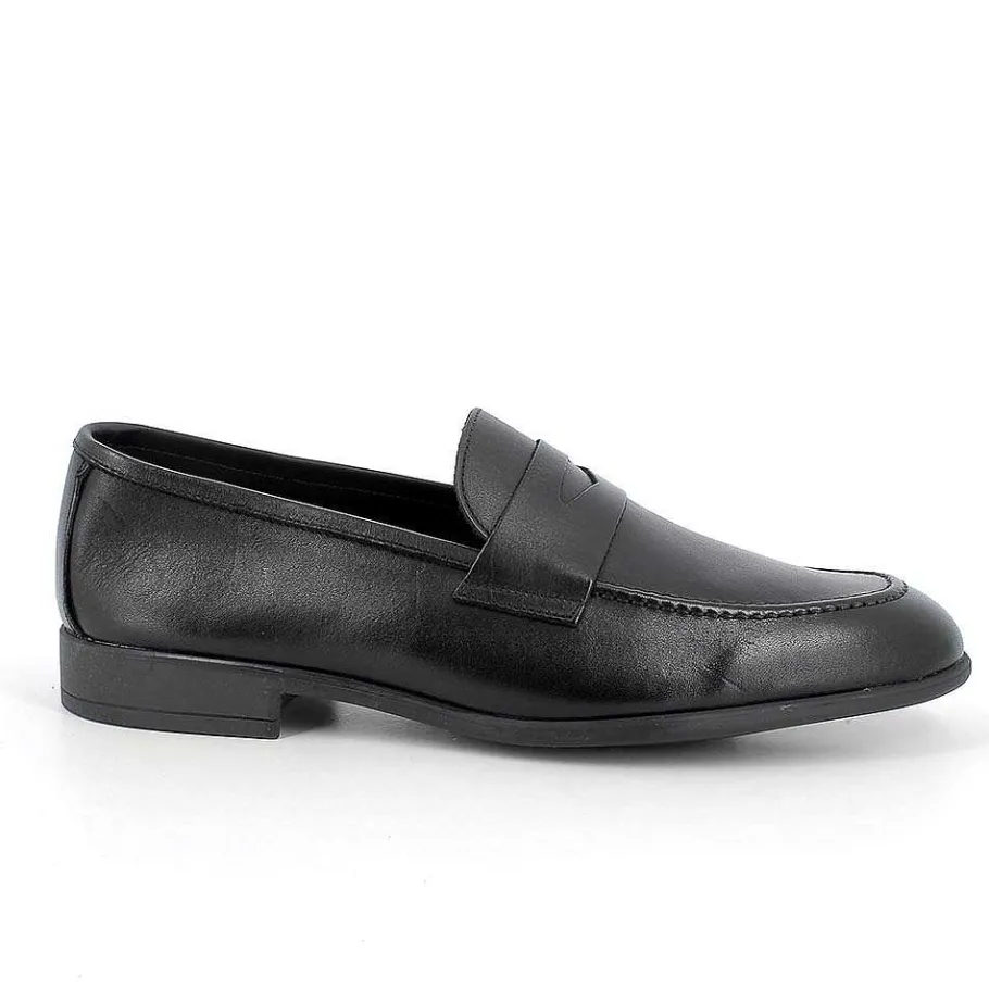 Man Igi&Co Moccasins And Flat Shoes-Black Men'S Leather Loafers