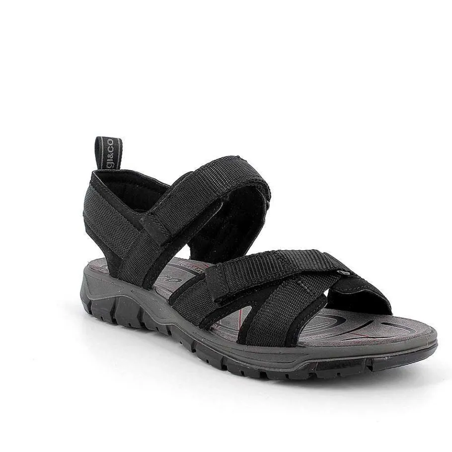 Man Igi&Co Sandals-Black Men'S Sandals