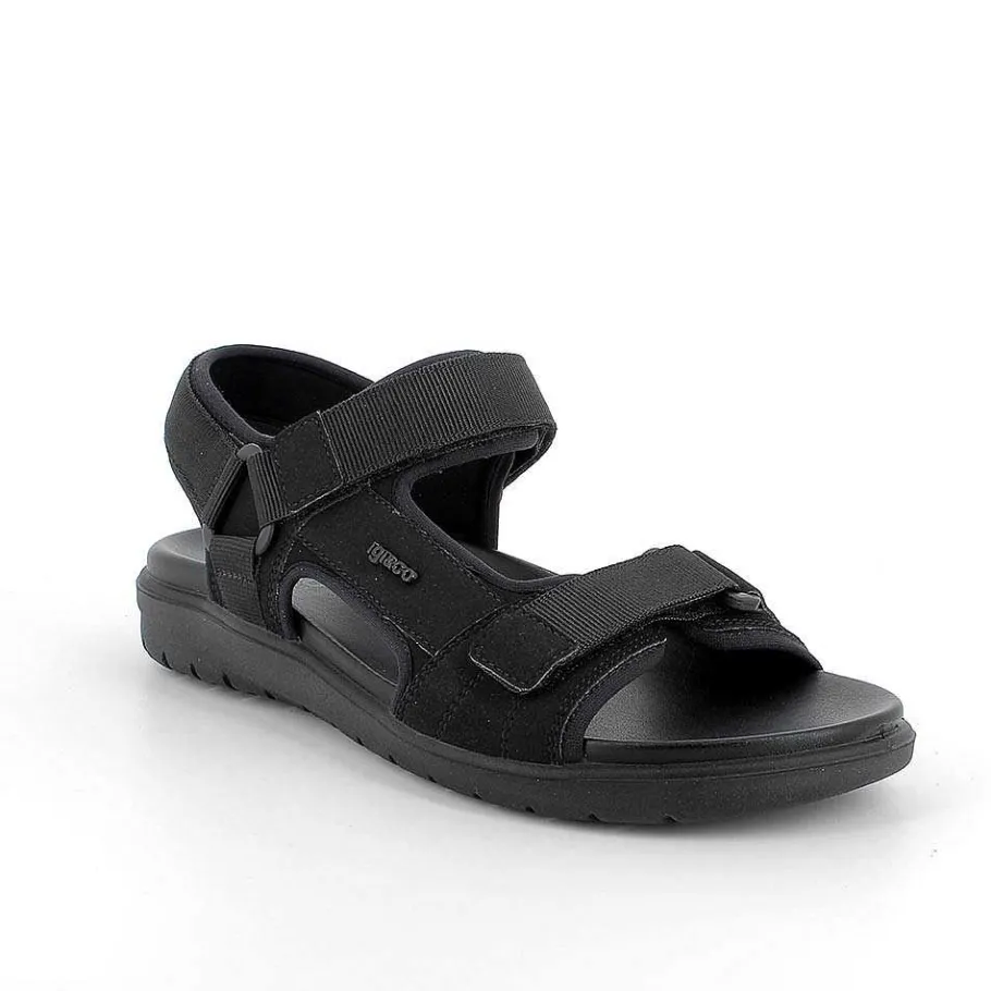 Man Igi&Co Sandals-Black Men'S Sandals