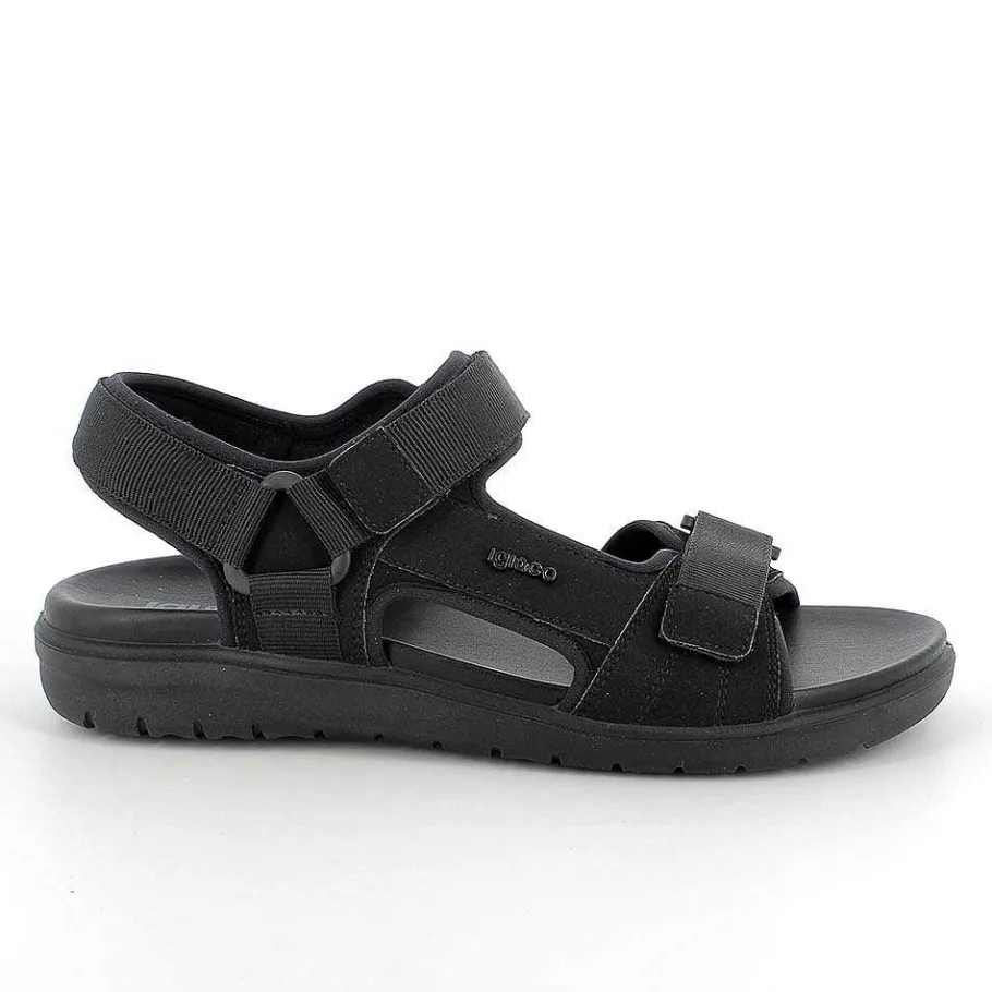 Man Igi&Co Sandals-Black Men'S Sandals