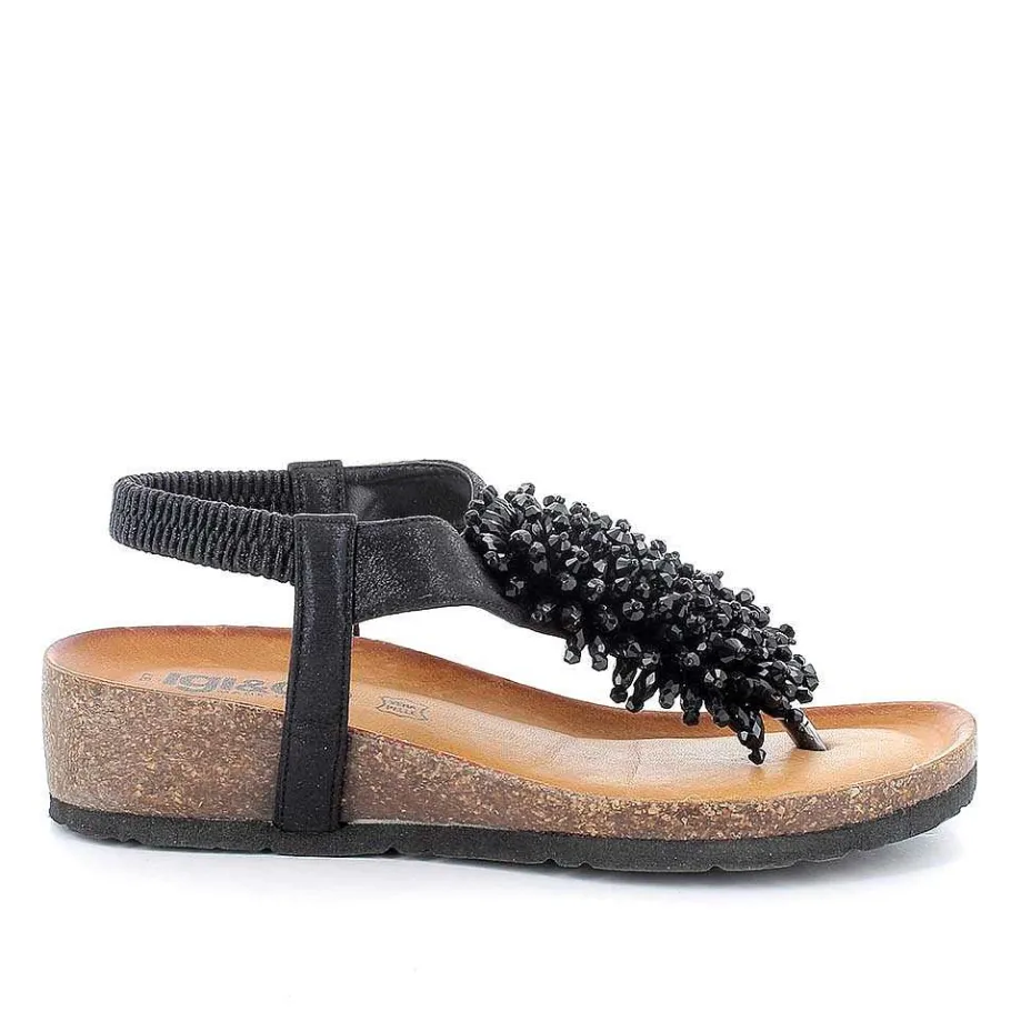 Woman Igi&Co Sandals And Flip Flops-Black Women'S Flip-Flop Sandals