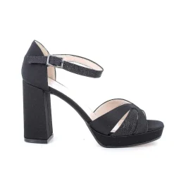 Woman Igi&Co Heeled Shoes-Black Women'S Heeled And Platform Sandals
