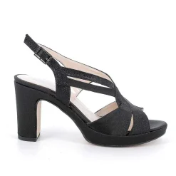 Woman Igi&Co Heeled Shoes-Black Women'S Heeled And Platform Sandals