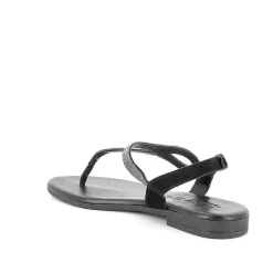 Woman Igi&Co Sandals And Flip Flops-Black Women'S Leather Flip Flop Sandals