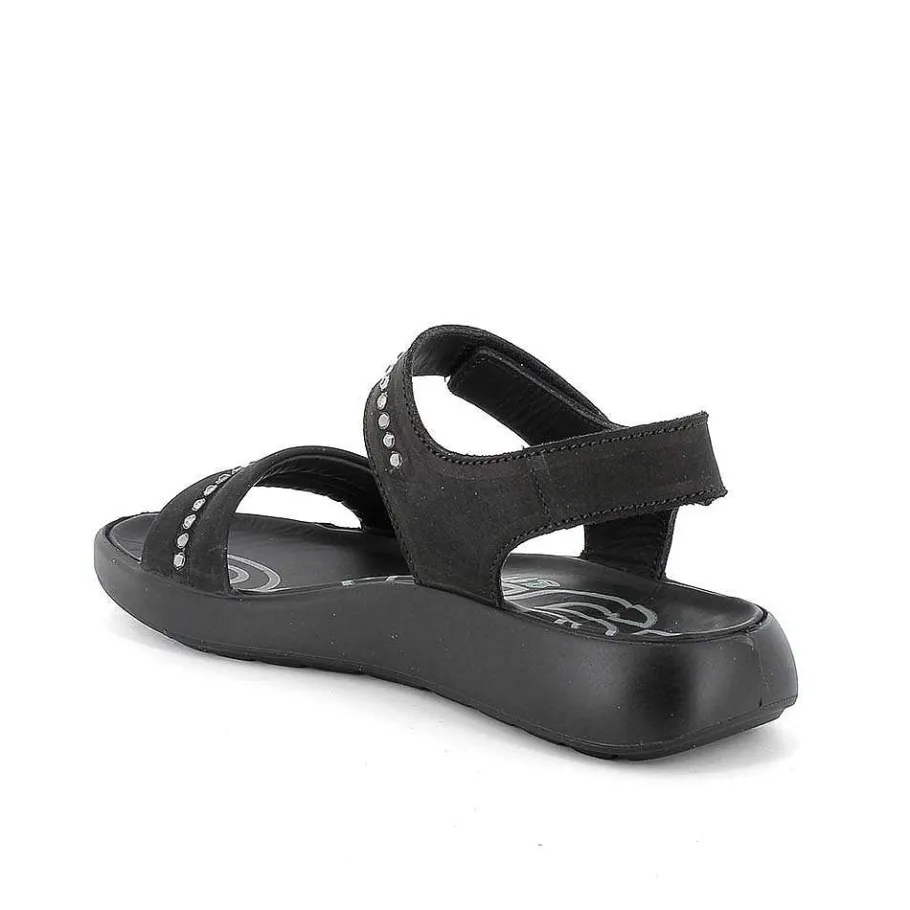 Woman Igi&Co Eco-Sustainable Shoes-Black Women'S Leather Sandals