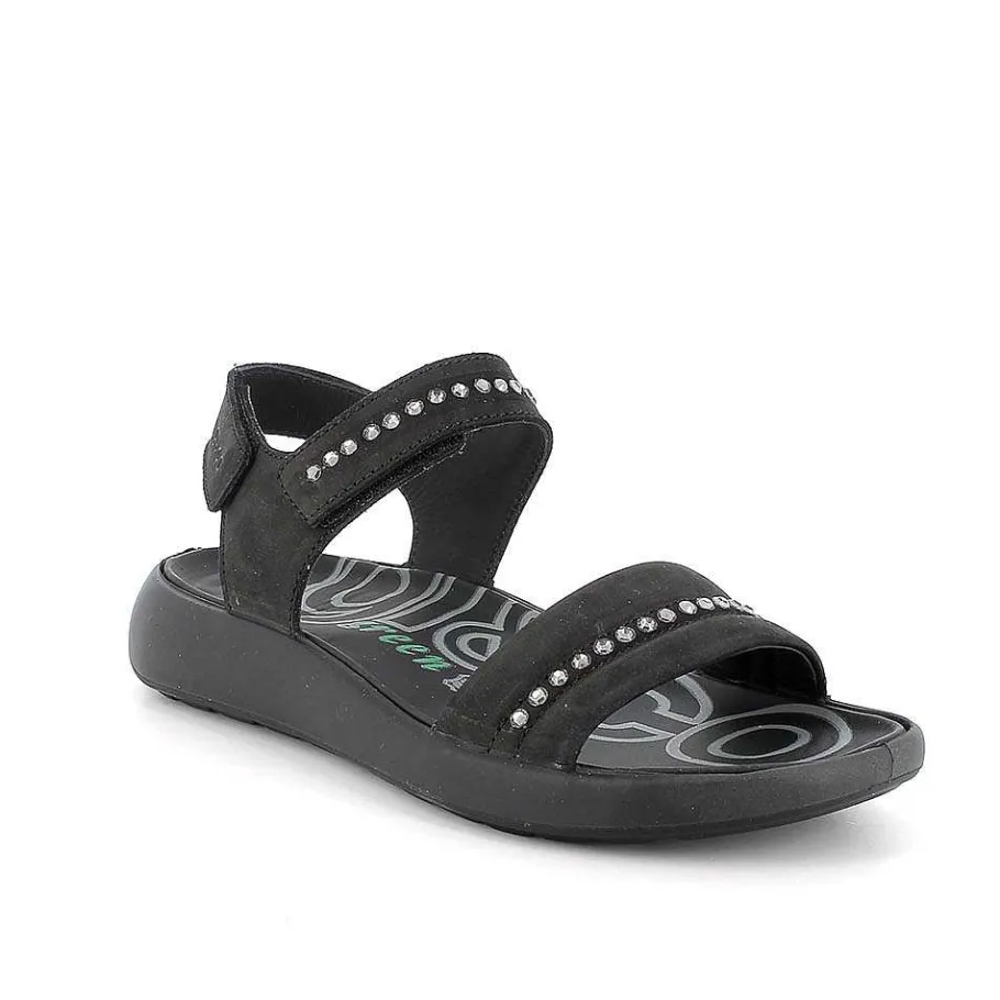 Woman Igi&Co Eco-Sustainable Shoes-Black Women'S Leather Sandals