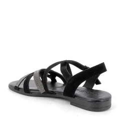 Woman Igi&Co Sandals And Flip Flops-Black Women'S Leather Sandals