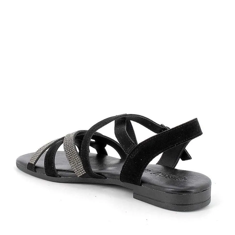 Woman Igi&Co Sandals And Flip Flops-Black Women'S Leather Sandals