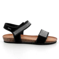 Woman Igi&Co Sandals And Flip Flops-Black Women'S Leather Sandals