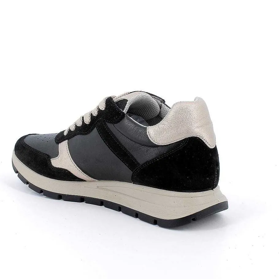 Woman Igi&Co Sneakers-Black Women'S Leather Sneakers