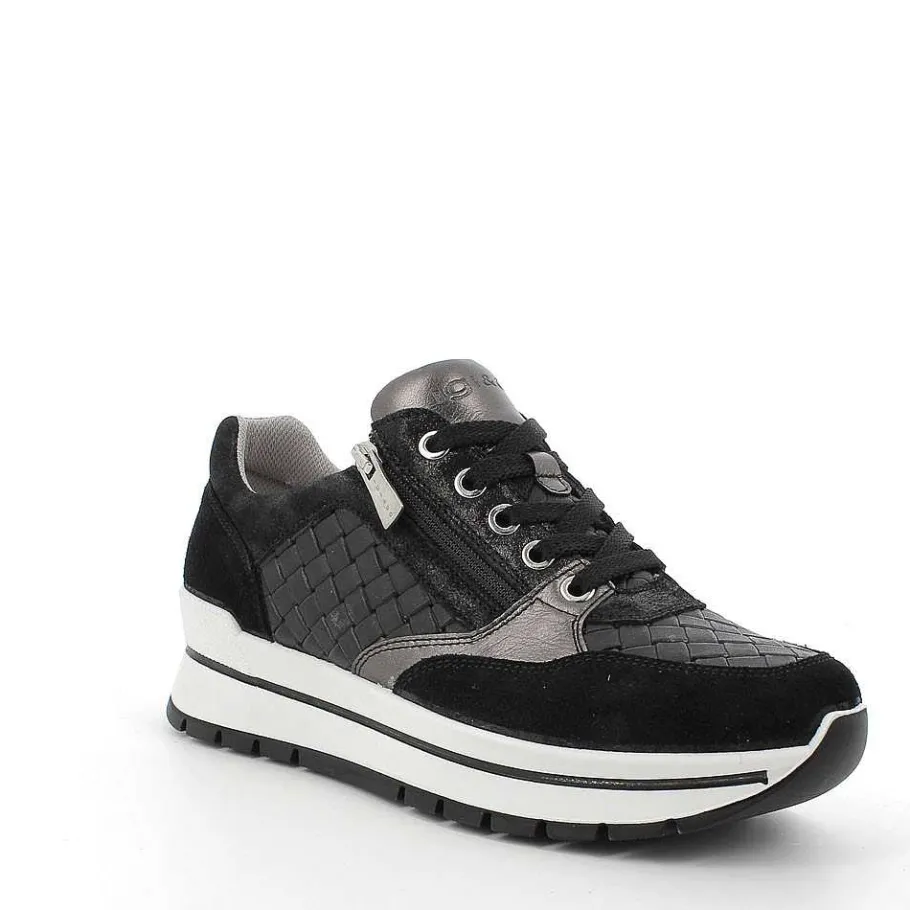 Woman Igi&Co Sneakers-Black Women'S Leather Sneaker