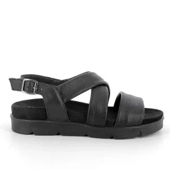 Woman Igi&Co Sandals And Flip Flops-Black Women'S Sandals