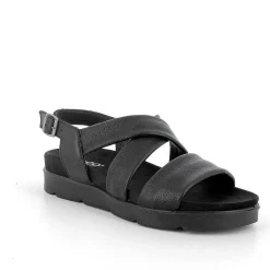 Woman Igi&Co Sandals And Flip Flops-Black Women'S Sandals