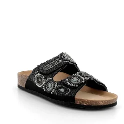 Woman Igi&Co Sandals And Flip Flops-Black Women'S Sandals