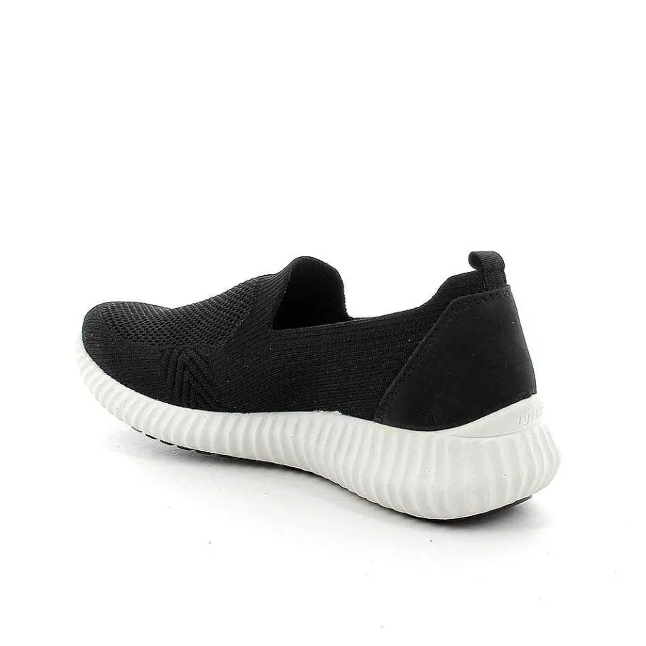 Woman Igi&Co Moccasins And Slip Ons-Black Women'S Sock Sneakers