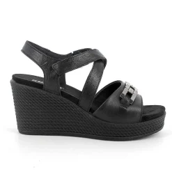 Woman Igi&Co Wedges-Black Women'S Wedge Sandals