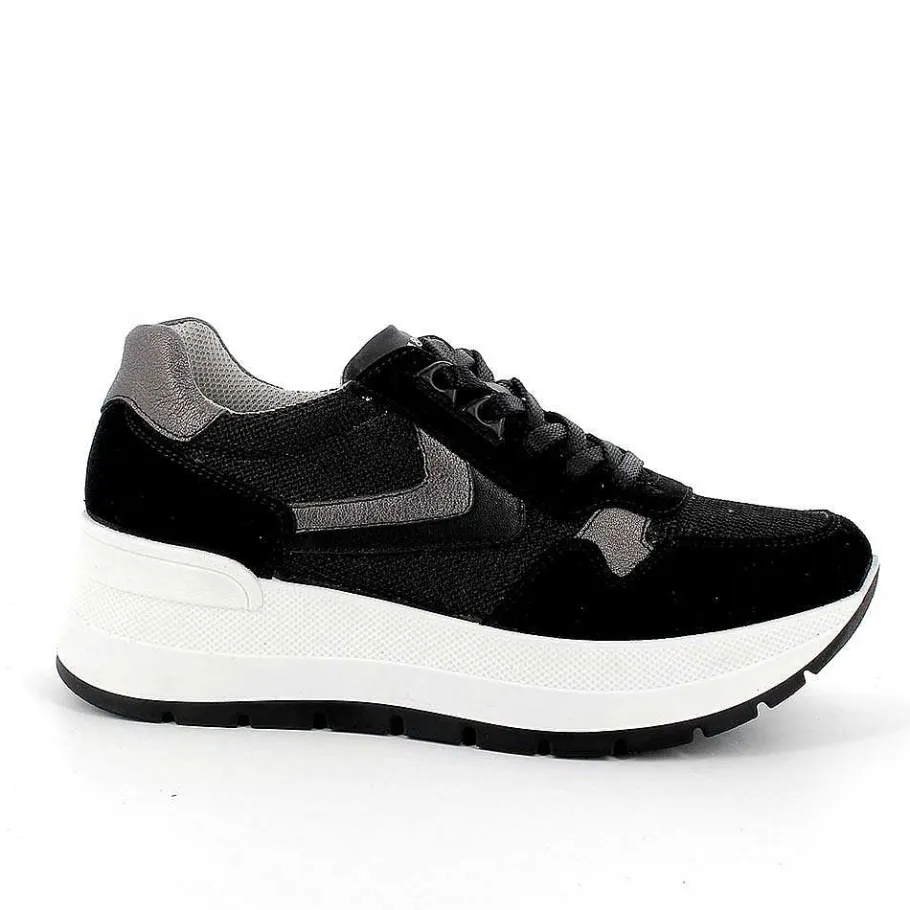 Woman Igi&Co Wedges-Black Women'S Wedge Sneakers