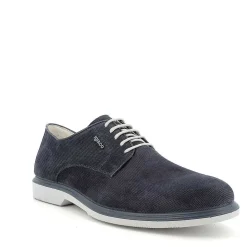 Man Igi&Co Lace Up-Blue Men'S Leather Lace-Up