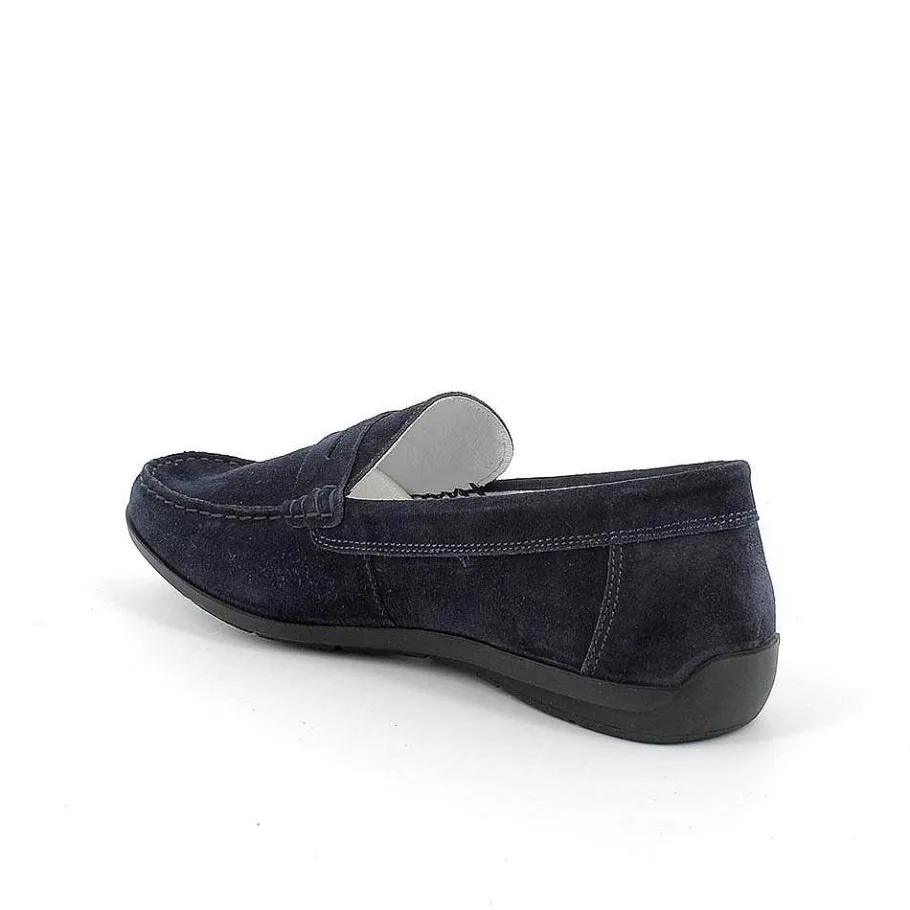 Man Igi&Co Moccasins And Flat Shoes-Blue Men'S Leather Loafers