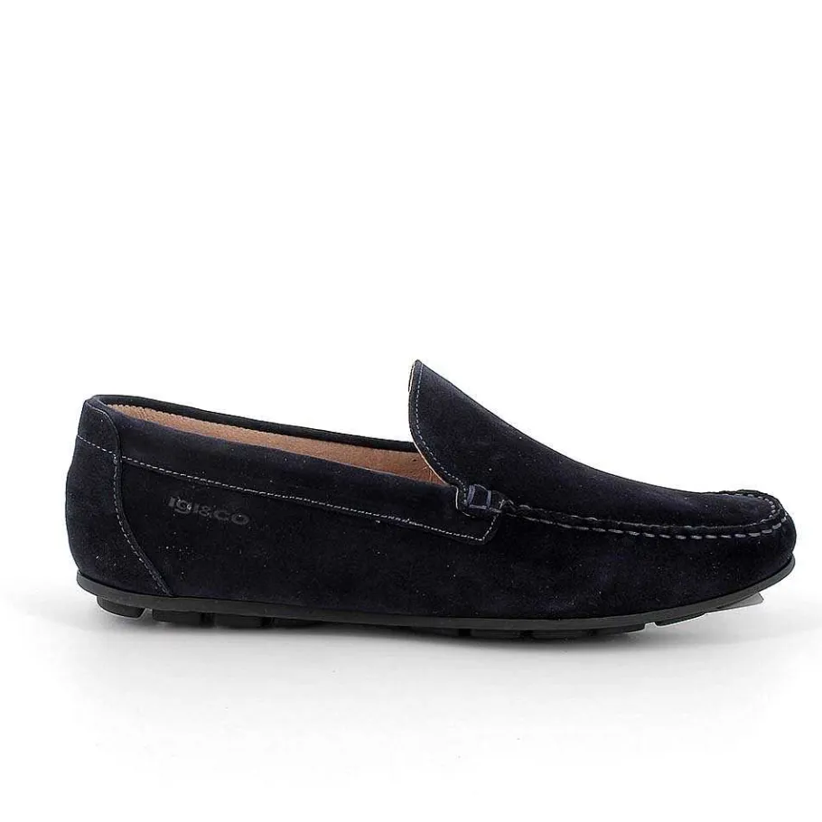Man Igi&Co Moccasins And Flat Shoes-Blue Men'S Leather Loafers