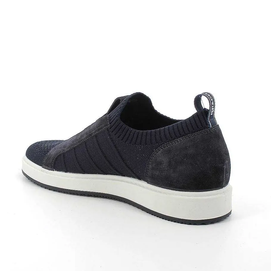 Man Igi&Co Moccasins And Flat Shoes-Blue Men'S Slip On