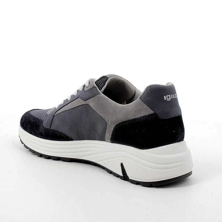 Man Igi&Co Sneakers-Blue Men'S Sneakers