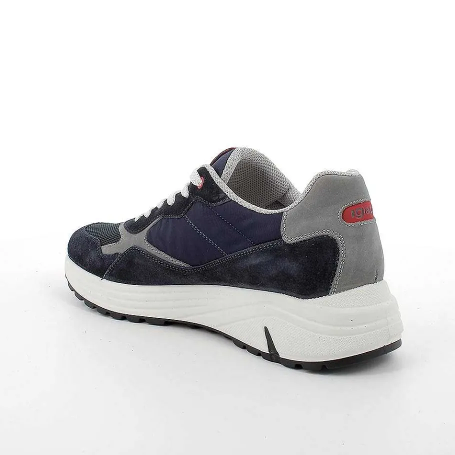 Man Igi&Co Sneakers-Blue Men'S Sneakers