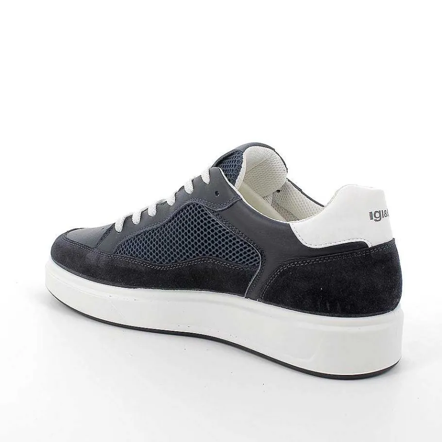 Man Igi&Co Sneakers-Blue Men'S Sneakers