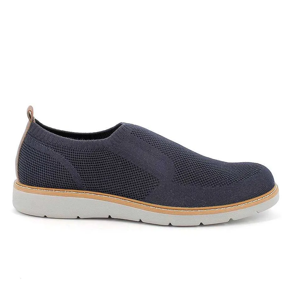 Man Igi&Co Moccasins And Flat Shoes-Blue Men'S Sock Sneakers