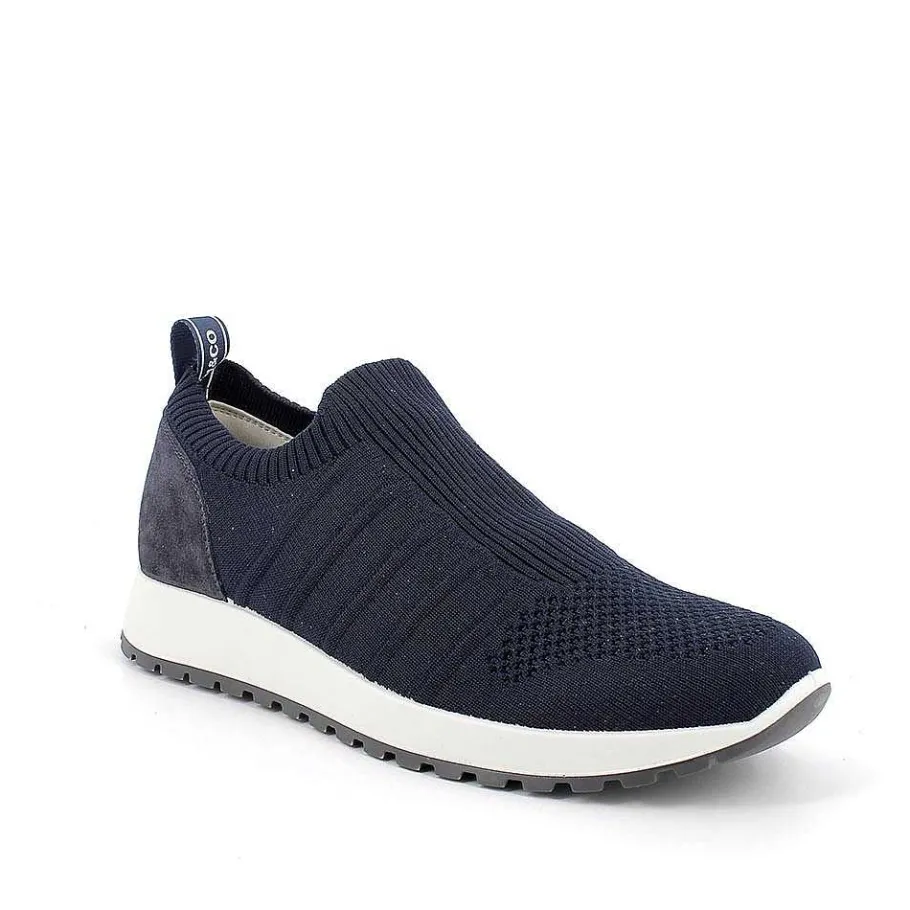 Man Igi&Co Moccasins And Flat Shoes-Blue Men'S Sock Sneakers