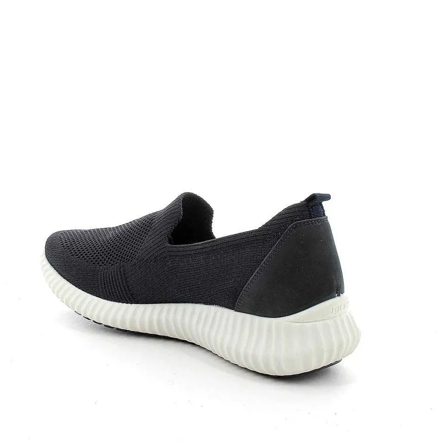 Woman Igi&Co Moccasins And Slip Ons-Blue Women'S Sock Sneakers