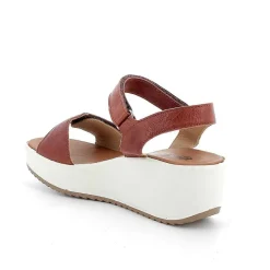 Woman Igi&Co Wedges-Brown Women'S Leather Wedge Sandals