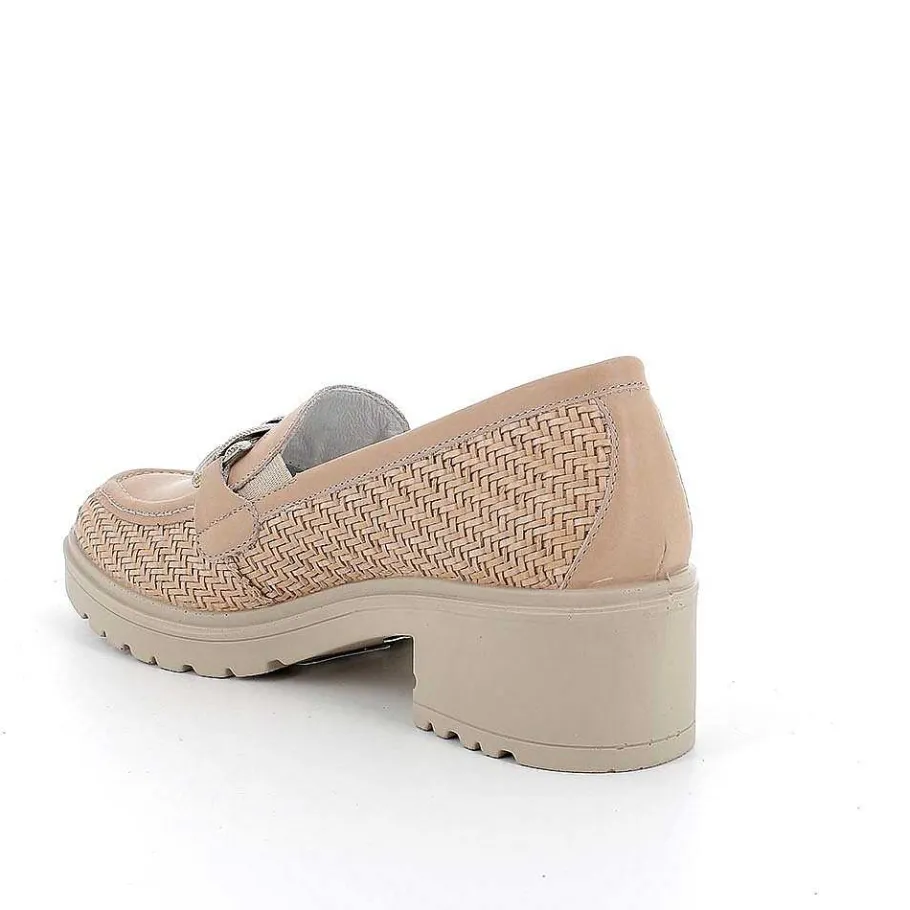 Woman Igi&Co Moccasins And Slip Ons-Castoro Women'S Heeled Loafers