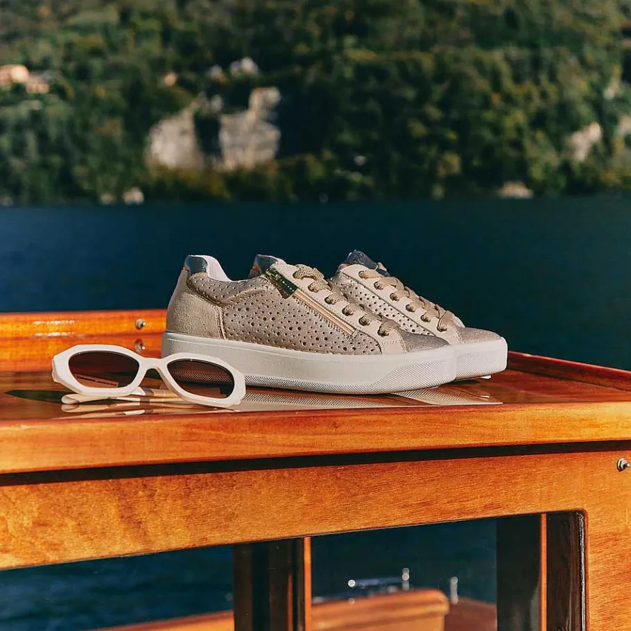 Woman Igi&Co Sneakers-Champagne Women'S Leather Sneakers