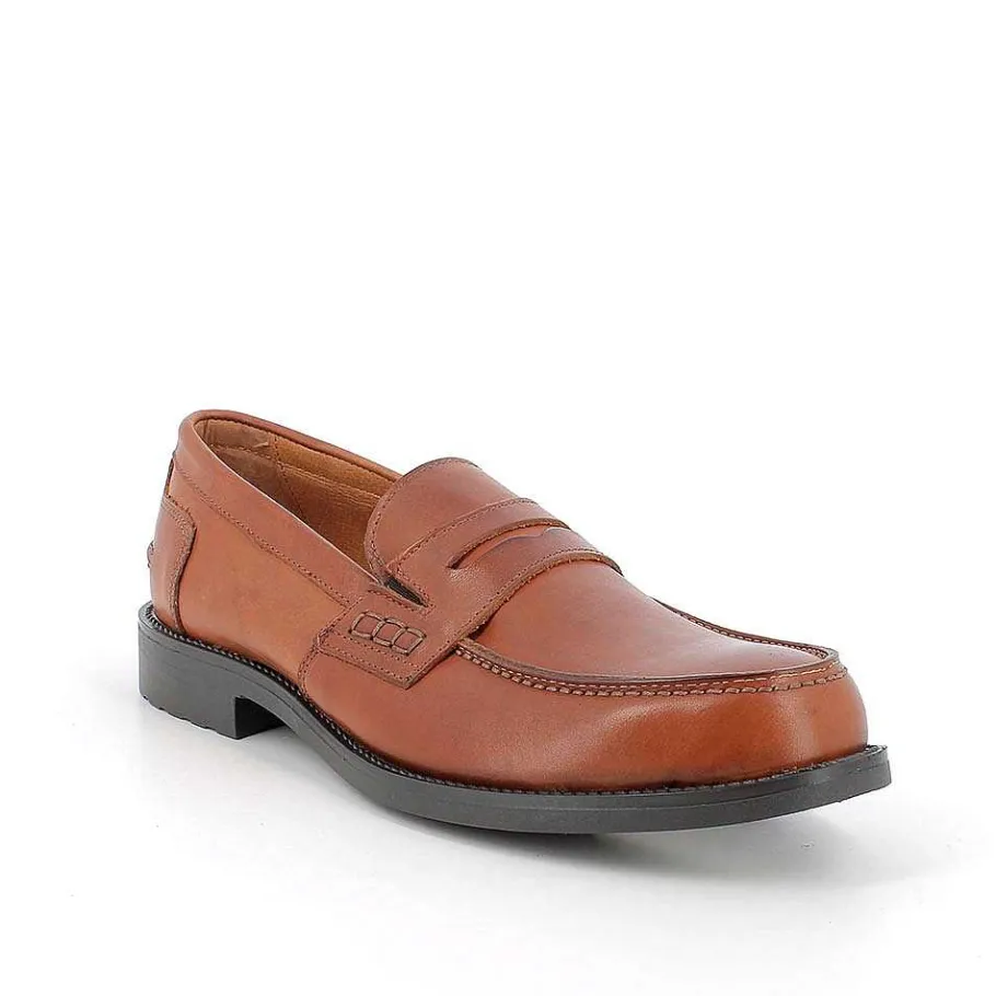 Man Igi&Co Moccasins And Flat Shoes-Cognac Men'S Leather Loafers
