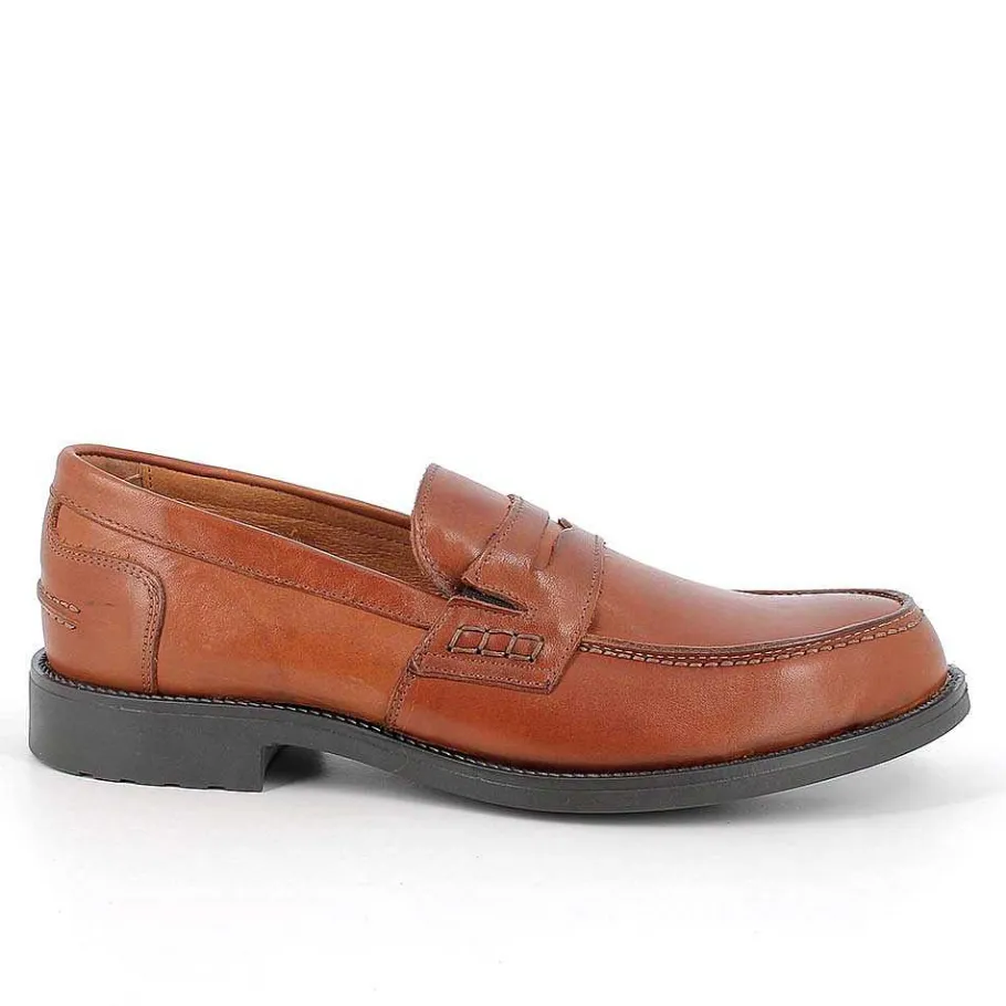 Man Igi&Co Moccasins And Flat Shoes-Cognac Men'S Leather Loafers