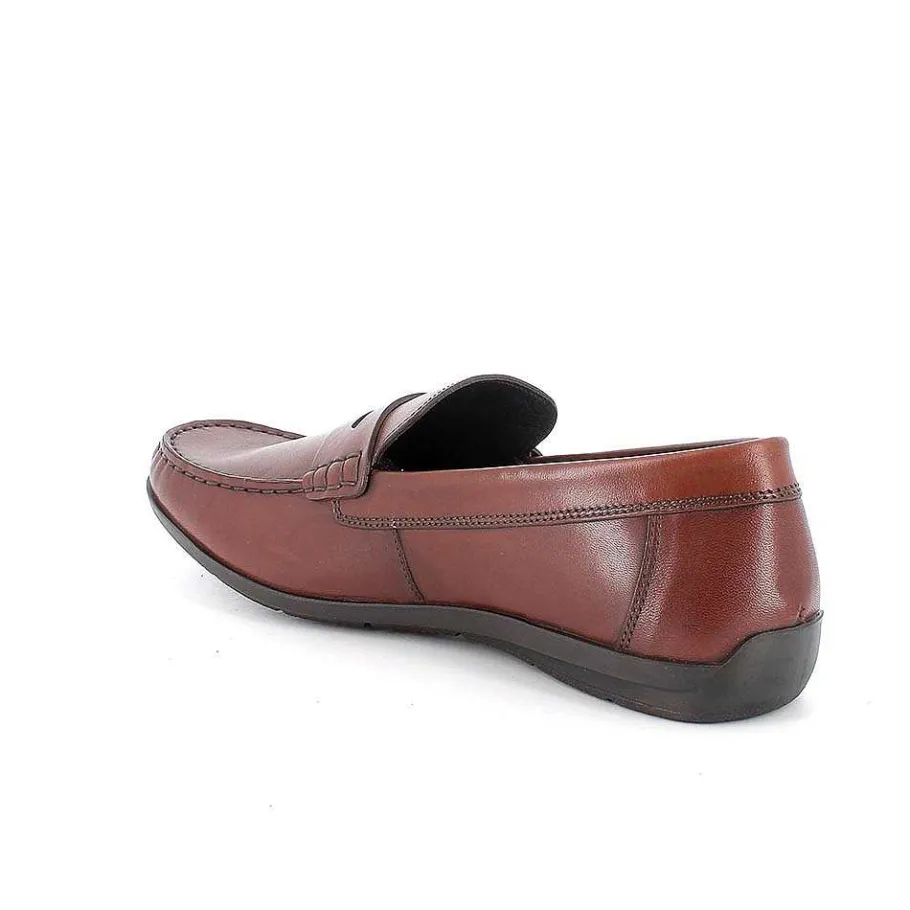 Man Igi&Co Moccasins And Flat Shoes-Cognac Men'S Leather Loafers